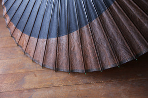 Janome Umbrella [Tsukiyakko Black x Kakishibu Iron] (Bamboo Pattern)