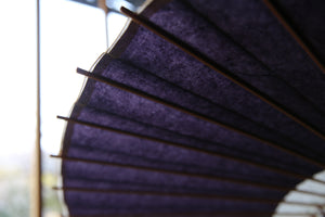 蛇の目傘【中張　紫黒×白胡粉】 - 和傘CASA