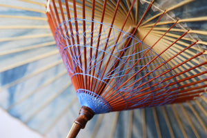 Jano-me gasa (Japanese umbrella) [Indigo dyeing of Itoshiro - Aizome 2022 Sukeroku Shikaku]