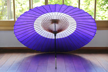 将图片加载到图库查看器，蛇の目傘【花奴　紫×矢絣】 - 和傘CASA
