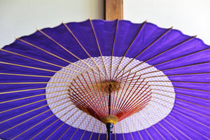 蛇の目傘【花奴　紫×矢絣】 - 和傘CASA