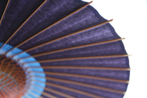 蛇の目傘【中張　紫黒×藍】 - 和傘CASA