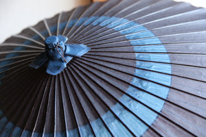 蛇の目傘【中張　紫黒×藍】 - 和傘CASA