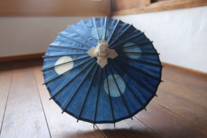 Mame Japanese umbrella [Ittetsu white indigo dyed polka dots]