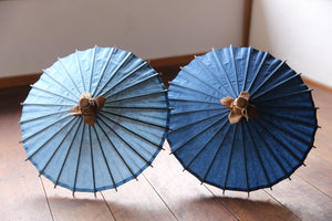 Paraguas japonés Mame [Ittetsu White Indigo Dye Indigo]