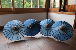 Paraguas japonés Mame [Itetsu White Indigo Dyed River Face B]