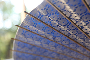 Parasol [double-lined navy blue x circular lace]